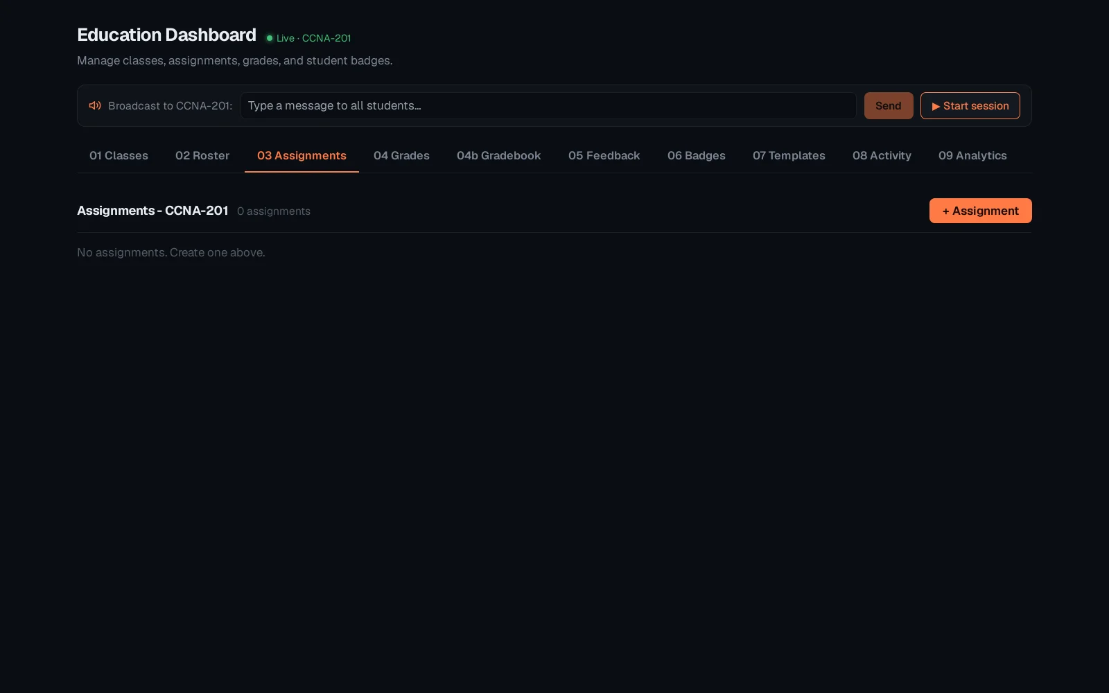 Step 3: Classes, roster and assignments in the Education dashboard