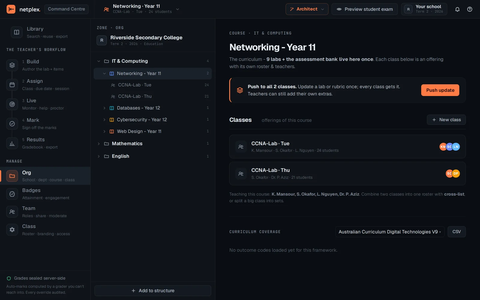 Step 1: Command Centre: Org and Team setup