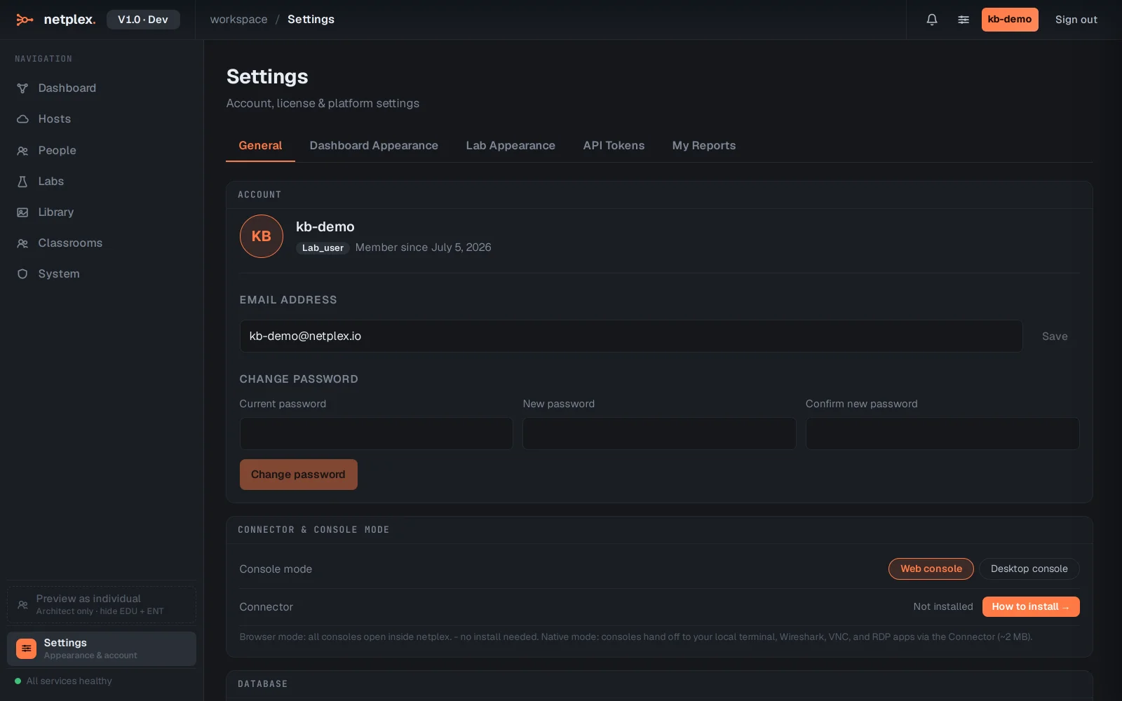 Step 1: Choosing Web vs. Desktop console mode