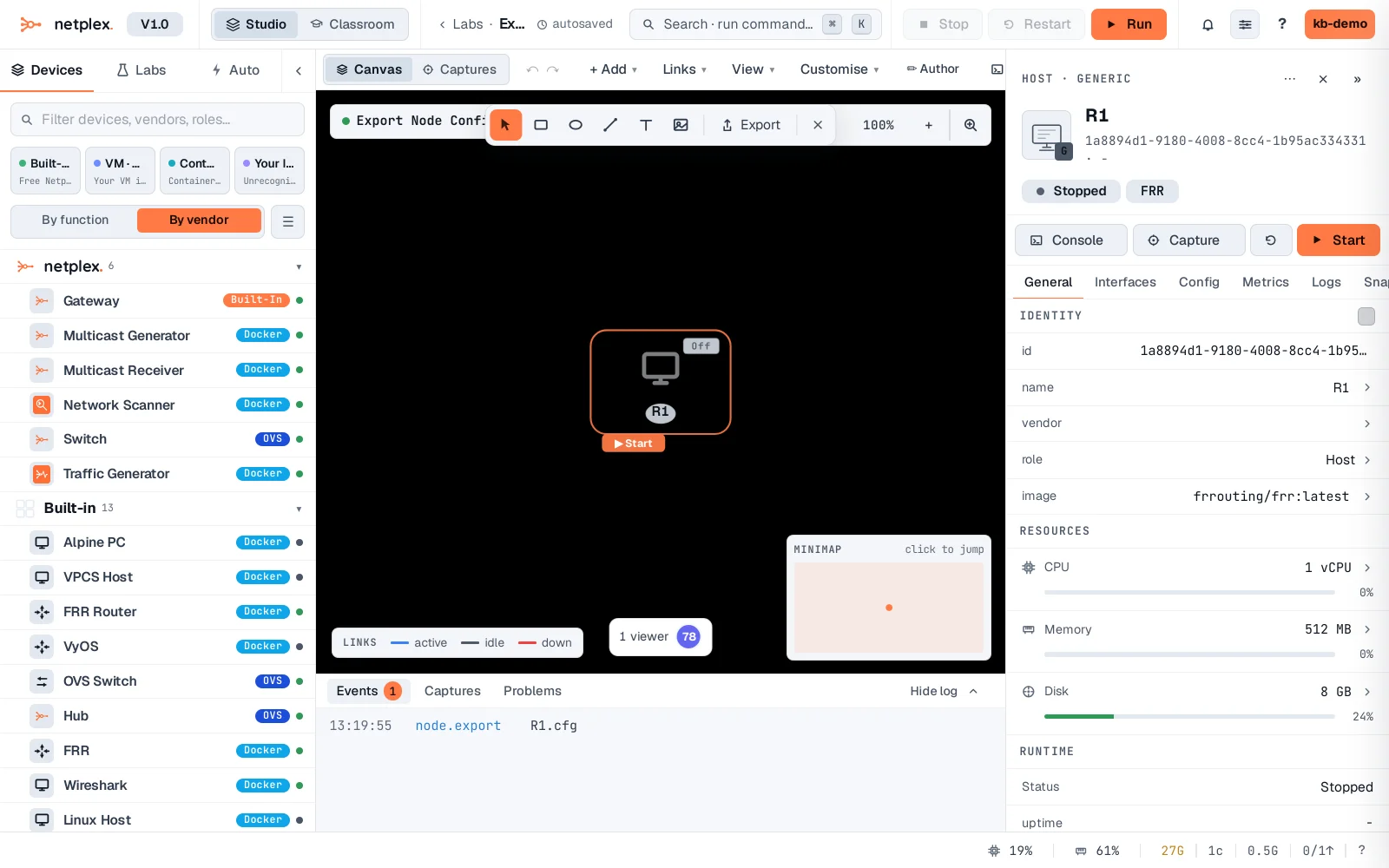 Step 2: Export a single node's config to a file
