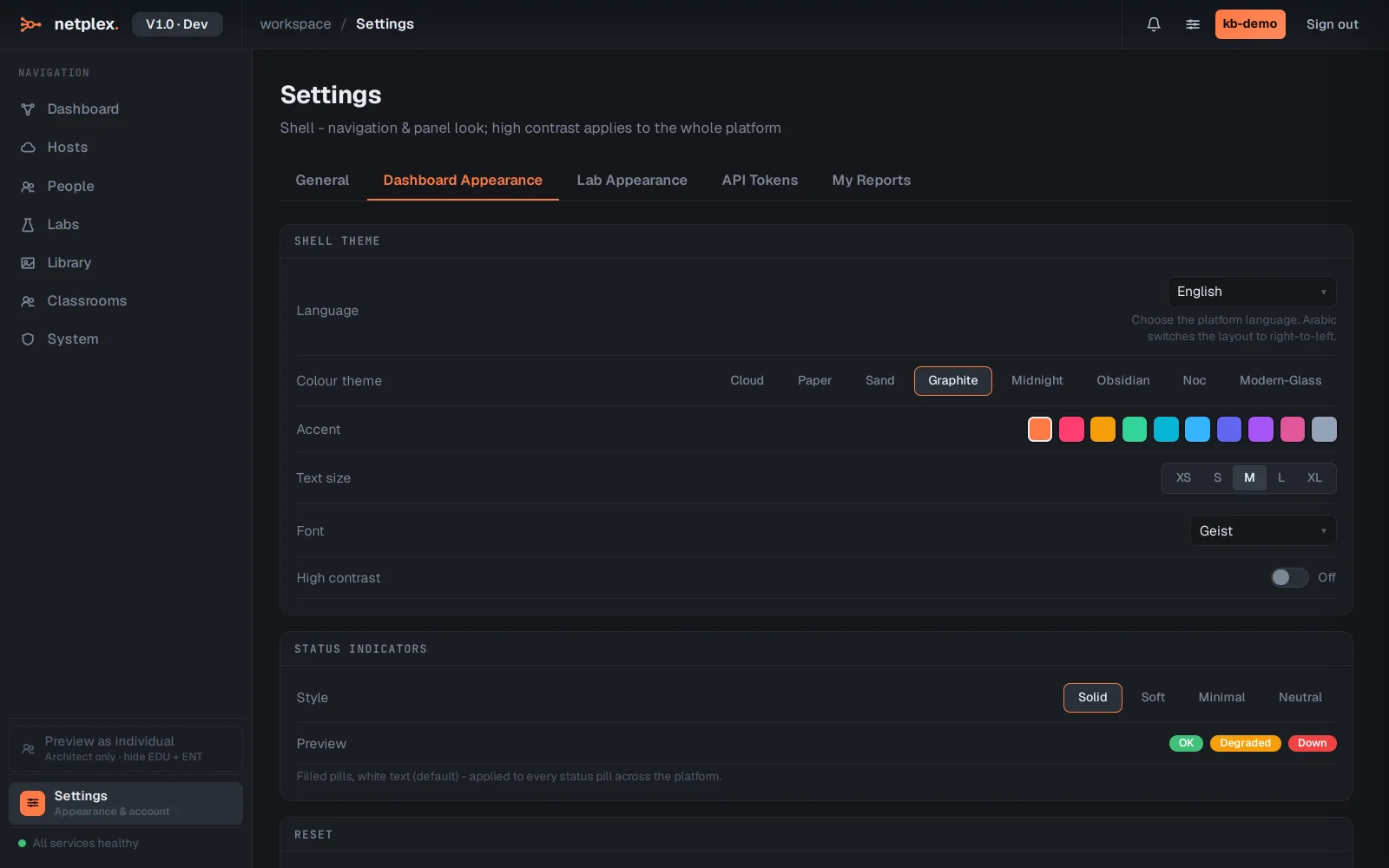 Step 3: Browse and change the global settings