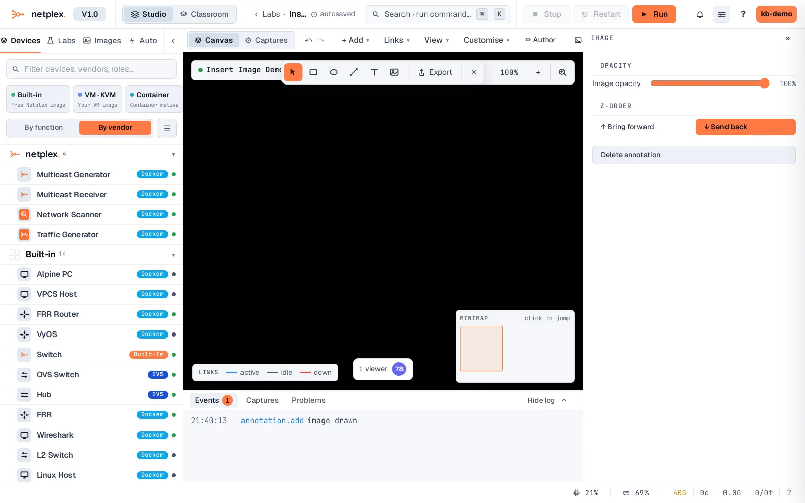 Step 2: Insert an image or logo on the canvas