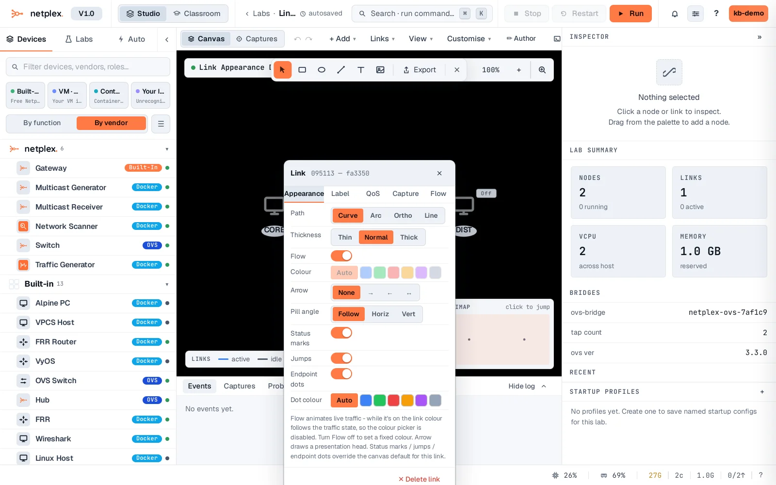 Step 1: The link appearance popover