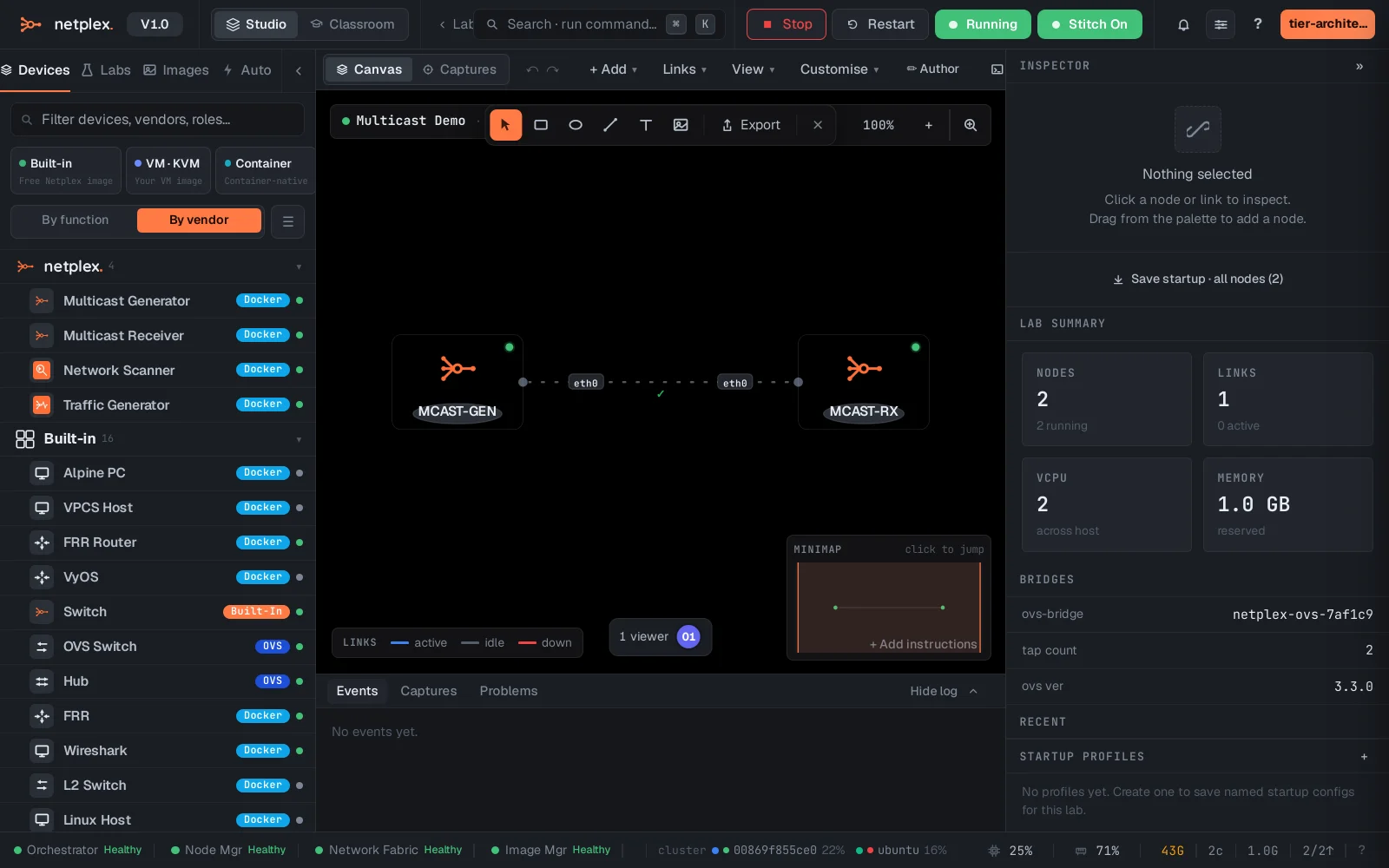 Step 1: Test multicast with the generator and receiver