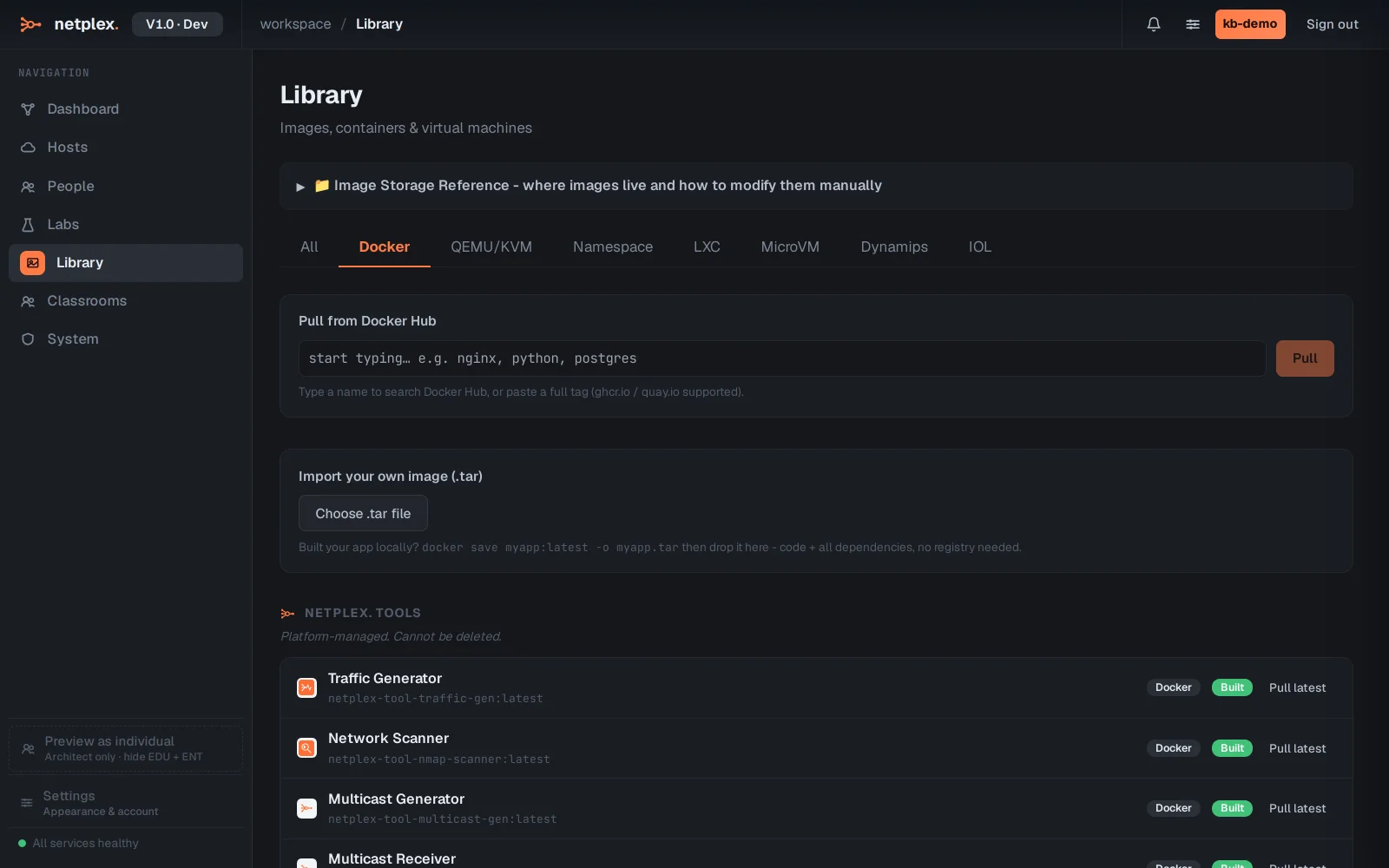 Step 1: How to pull a Docker image into netplex