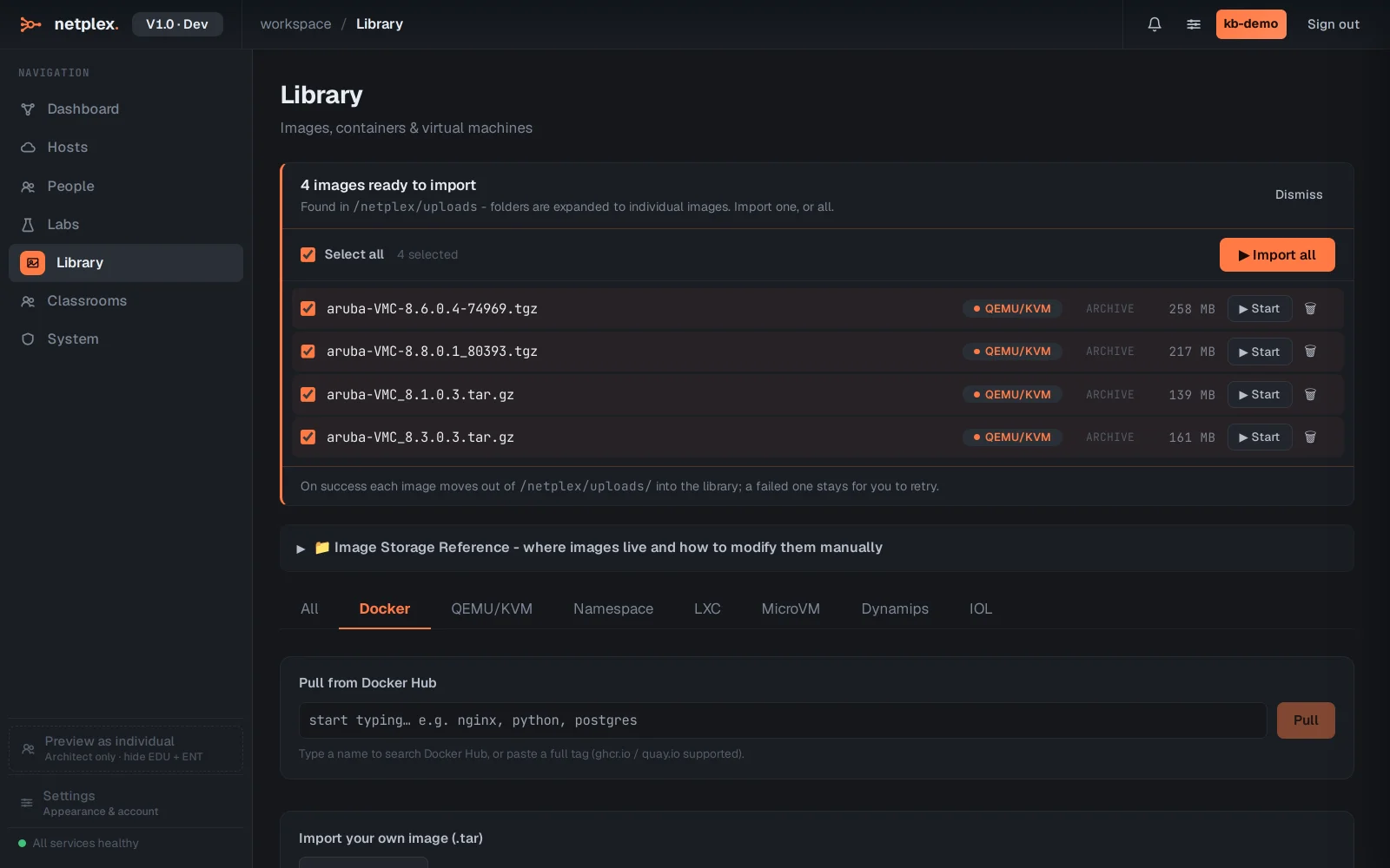 Step 2: What netplex. can run: the runtimes