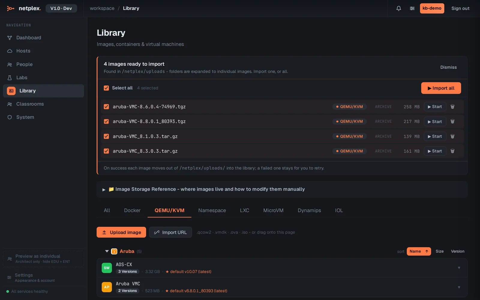 Step 3: What netplex. can run: the runtimes