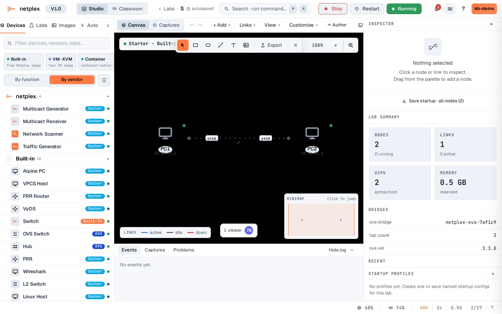 Step 2: The one-click Demo lab