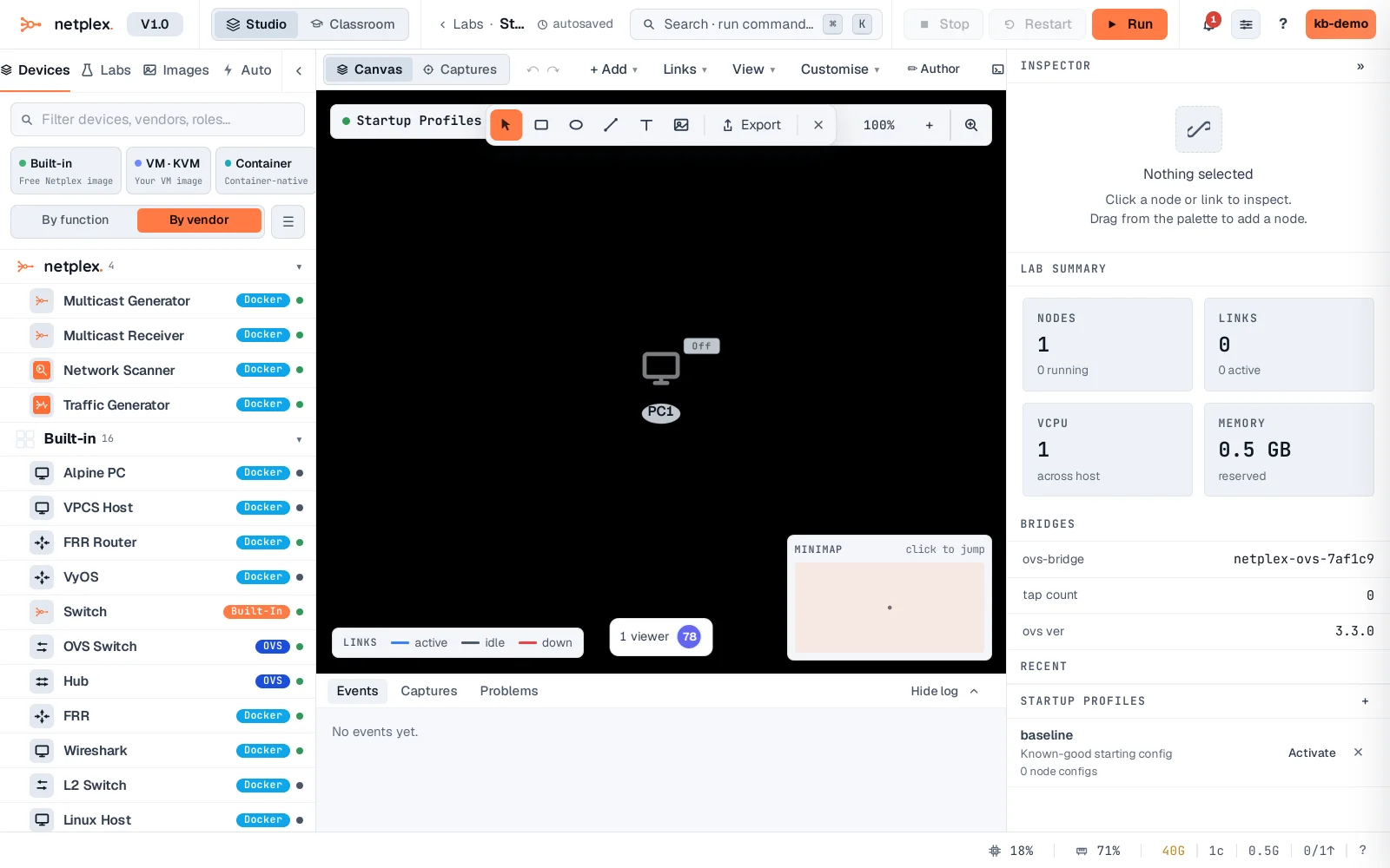 Step 2: Startup profiles: swap every node's config in one click