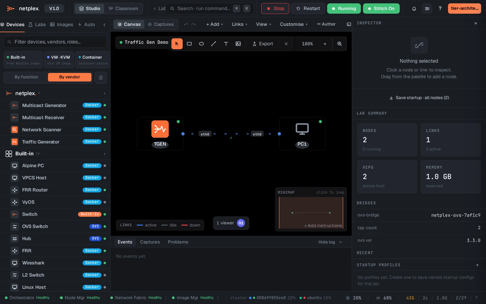Step 1: Generate traffic with the built-in generator
