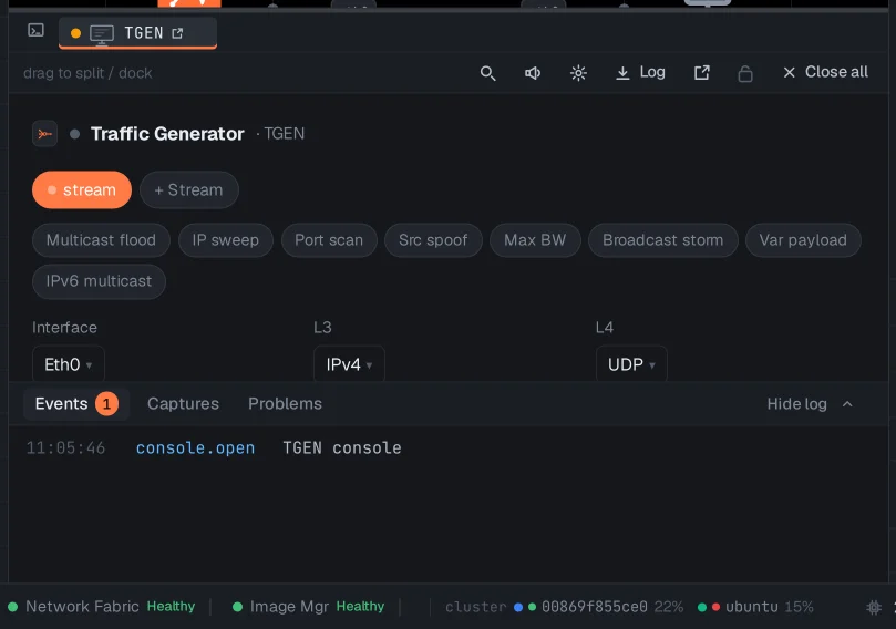 Step 2: Generate traffic with the built-in generator